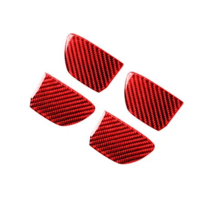 Fit For Infiniti Q50 Q60 2014-2019 Red Carbon Fiber Door Handle Cover Trim 4PCS - Picture 1 of 5