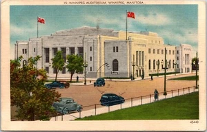 Postal Manitoba Winnipeg MB Auditorium publicada 1954 - Imagen 1 de 2