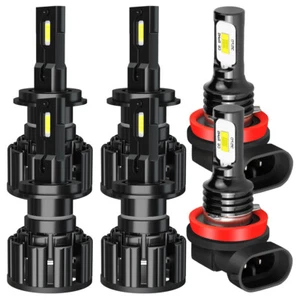 For BMW 328i 2007-2016 6x Bulbs LED Headlights Hi/Low Beam + Fog Light 6000K F15 - Picture 1 of 18