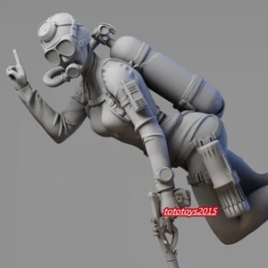 1/35 Sexy Diving Girl Unassembled Doll Miniatures Figures For Vehicles Model Toy - Picture 1 of 12