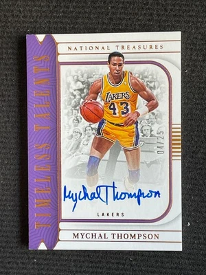 Mychal Thompson 2022-23 National Treasures Timeless Talents Auto /25 #TTS-MYT - Image 1 of 2