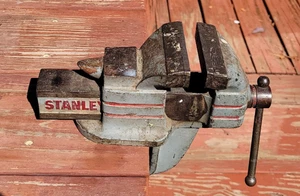 Tornillo de banco vintage Stanley de 3" con abrazadera n.º Logotipo de novia 766 hecho en EE. UU. - Imagen 1 de 17