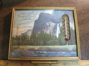 Basso's Place Fine Liquors Sacramento CA Advertising Thermometer Yosemite - Picture 1 of 3