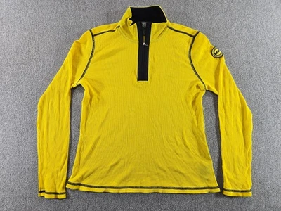 LRL Lauren Ralph Lauren Pullover Para Mujer Amarillo Activo Térmico 1/4 Cremallera Top Talla XL Foto 1 de 4