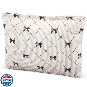 ZLFSRQ Bolsa de Maquillaje de Pana para Mujer Preppy Gran Capacidad Bolsas de Cosméticos Viaje - Imagen 1 de 5