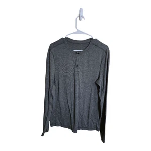 Lululemon Shirt Mens xs Long Sleeve Henley Athletic Missing Button Stains - Picture 1 of 7