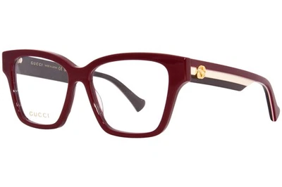Marco de gafas Gucci GG1302O 005 para mujer borgoña/marfil borde completo ojo de gato 55 mm Foto 1 de 4