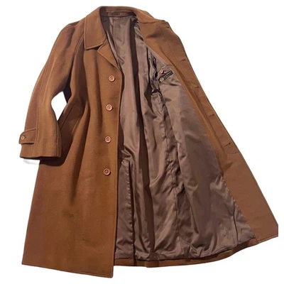 Loro Piana Wool Cashmere Balmacaan Coat Brown XL Raglan Sleeve Mens F/S - Image 1 of 4