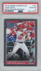 2018 Panini Chronicles Optic Rated Rookie #181 Juan Soto RC Nationals PSA 10 GEM - Picture 1 of 2