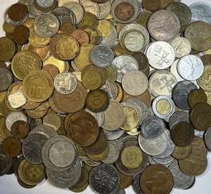 Vintage Bulk vier 4 Pfund Pfund Pfund ausländische Welt Münzen Lot aus 40 Ländern - Bild 1 von 12