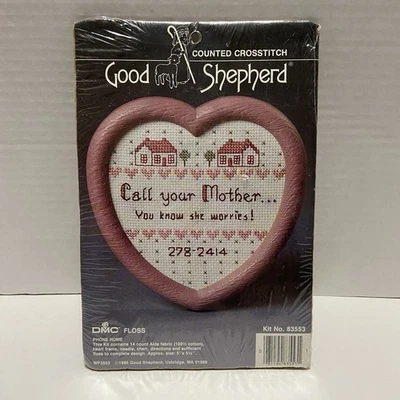 Kit de punto de cruz contado Good Shepherd Call Your Mother Phone Home 83553 1986 Foto 1 de 2