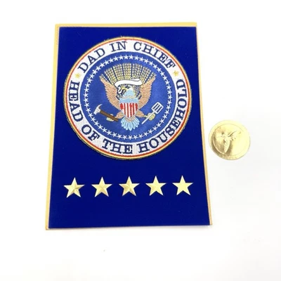 Papyrus Father's Day Greeting Card Dad In Chief Patch  Head of Household - Image 1 of 4