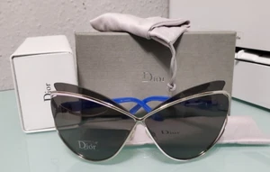 CHRISTIAN DIOR Audacieuse1 BLUE/Palladium / White Black Cat-Eye Women Sunglass - Picture 1 of 9