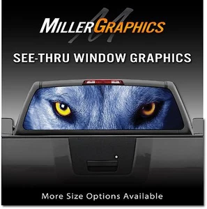 Wolf Eyes Wolves Rear Window Decal Graphic for Truck SUV - Picture 1 of 3