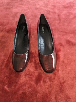 Vaneli Mujer Granate/Negro, Charol Tacón/Bomba Zapatos, Talla 11N Foto 1 de 4