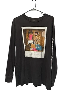 Men’s Long Sleeve Cheech & Chong Polaroid Style T-Shirt Size Large Black EUC - Picture 1 of 8