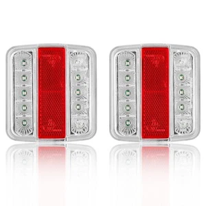 2Pc 12V LED Rear Tail Lights Indicator Stop Light Trailer Caravan Van Truck Lamp - Picture 1 of 11