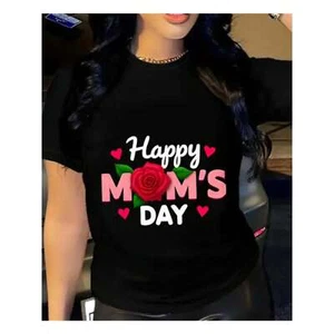 Happy Mom's Day T-shirt - Women's Casual T-shirt, Perfect Gift for Mother's Day - Picture 1 of 12