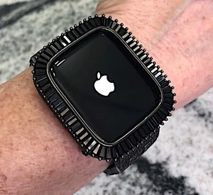 49 mm ULTRA Apple Watch Case Black Gold Lab Diamond Apple Watch Case bezel - Bild 1 von 9