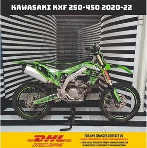 Kit completo de calcomanías de vinilo grueso de alta tecnología modelo Kawasaki KXF 450 gráficos modelo 2020-23 - Imagen 1 de 8