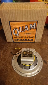 Vintage Quam 5" adjust a cone 5E10 speaker w box - Picture 1 of 5