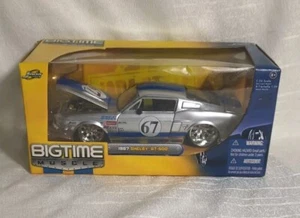 Bigtime Muscle 1967 Shelby GT-500KR Silver w/Blue Stripes Jada Diecast - Bild 1 von 9