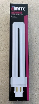 Eterna Ebrite DE2640EB 26w G24Q-3-4pin 4000k White Double Turn D-E CFL Lamp - Image 1 of 4