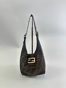 FENDI Zucca Canvas Mamma Baguette Shoulder Bag - Picture 1 of 9