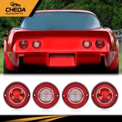 4 luces traseras y luces de respaldo aptas para Chevrolet Corvette C3 1975-1979 5,7 L V8 Foto 1 de 4