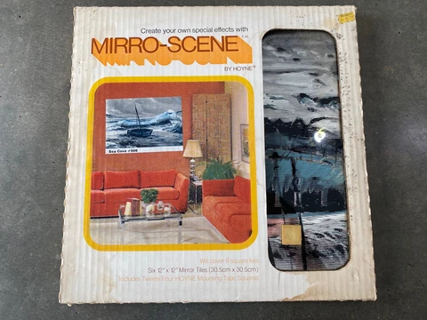 Vintage Mirro-Scene by Hoyne Sea Cove 506 6 12x12” Mirror Tiles Cover