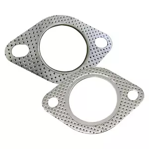 2PCS High Temp Exhaust Gasket Replacement Sealing Pad 2-Bolt Flange Gasket - Picture 1 of 20