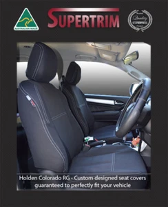 Premium neoprene waterproof front FB+MP seat covers fit Holden Colorado - Picture 1 of 11