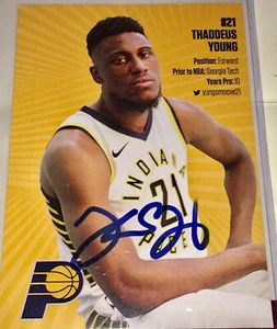 Thaddeus Young #30 San Antonio Spurs NBA auto autograph basketball photo w/ COA - Picture 1 of 9