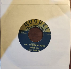 Reverend Crum & The Mighty Keys - Don't You Know Me Thomas 45 - Picture 1 of 2