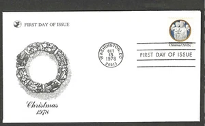 #1768 15c CHRISTMAS FDC WASHINGTON,DC OCT 18-1978 PEGASUS CACHET - Picture 1 of 1