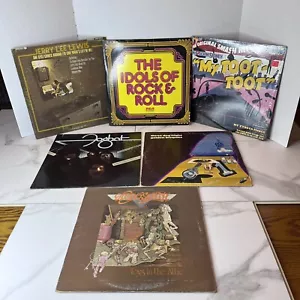 Rock & Roll Albums LP Aerosmith Belmonts Sam Cooke Foghat Jerry Lee 6 Album Lot - Picture 1 of 24