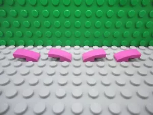 Lego 4 Rosa Oscuro 2x1 Curvo Suave Pendientes Bloque de ladrillo NUEVO - Imagen 1 de 1
