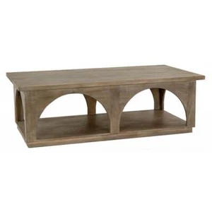 Archie Contemporary Coffee Table in North Creek Brown Solid Wood - Picture 1 of 4
