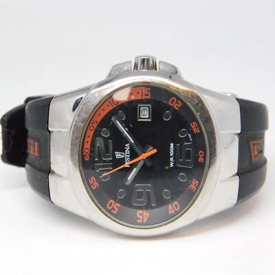 FESTINA 6717 Black-Tone Band Quartz Analog Men's Watch New Battery - Image 1 of 4