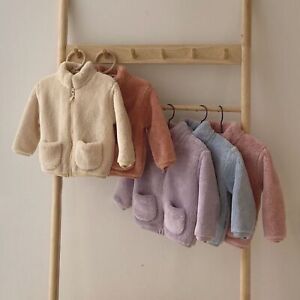 Warm Fleece Cotton Jacket Autumn Spring Children Clothing Coat Turtleneck Collar