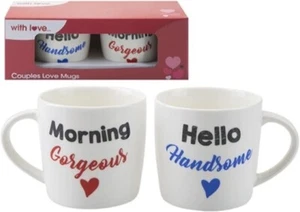 Set of 2 Couples Love Mugs His/Hers Valentines Bday Anniversary Gift Tea Coffee - Picture 1 of 1