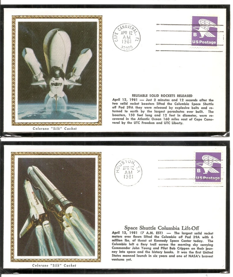 USA Space Cover. Space Shuttle Columbia Lift-Off .April 12.1981. Colorano. 1 - Image 1 of 1