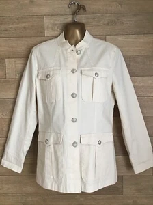 CHAQUETA LAUREN RALPH LAUREN MUJER MILITAR MARFIL LONA BOLSILLOS Talla 8 - Imagen 1 de 14