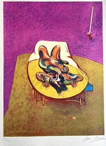 Francis Bacon Lithograph COA Signed Pen Numbered Pencil Crayon 275es - Picture 1 of 11
