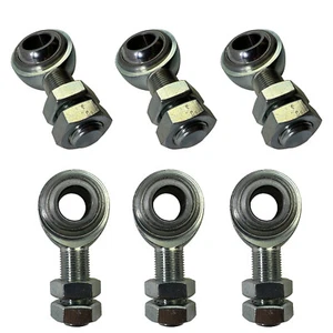 Rodamiento de soporte de eje de dirección redondo universal de 3/4" DD Heim Joint Street Rod 6 piezas - Imagen 1 de 6