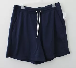 Old Navy Womens Extra High-Waisted Vintage Sweat Shorts Dark Blue Size L NWT - Picture 1 of 5