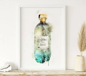 Gin Wall Art, Gin Print, Kitchen Print,Home Decor Isle of Harris Gin, Bar Decor - Imagen 1 de 3