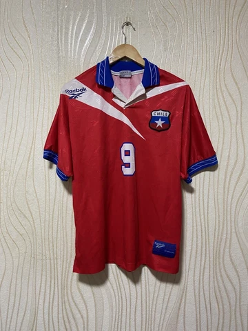 CHILE 1996 1998 HOME FOOTBALL SHIRT SOCCER JERSEY REEBOK sz M MEN #9 Cover