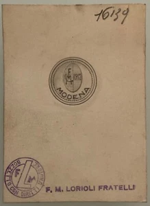 CALCIO FOOTBALL CLUB MODENA BOZZETTO PROTOTIPO DISTINTIVO F.M. LORIOLI REGNO - Picture 1 of 6