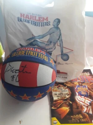 Baloncesto Baden autografiado por Harlem Globetrotters, programa y bolsa 2006 Foto 1 de 4